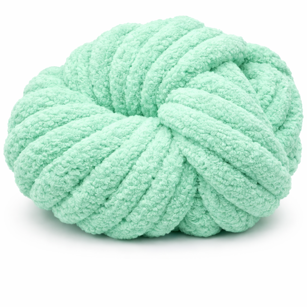 Seafoam Green - Super Jumbo Chunky Chenille Yarn (#7 Jumbo)