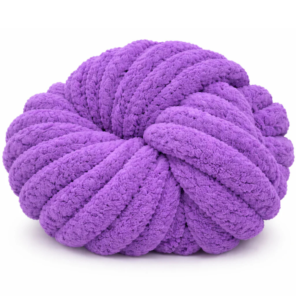 Purple - Super Jumbo Chunky Chenille Yarn (#7 Jumbo)