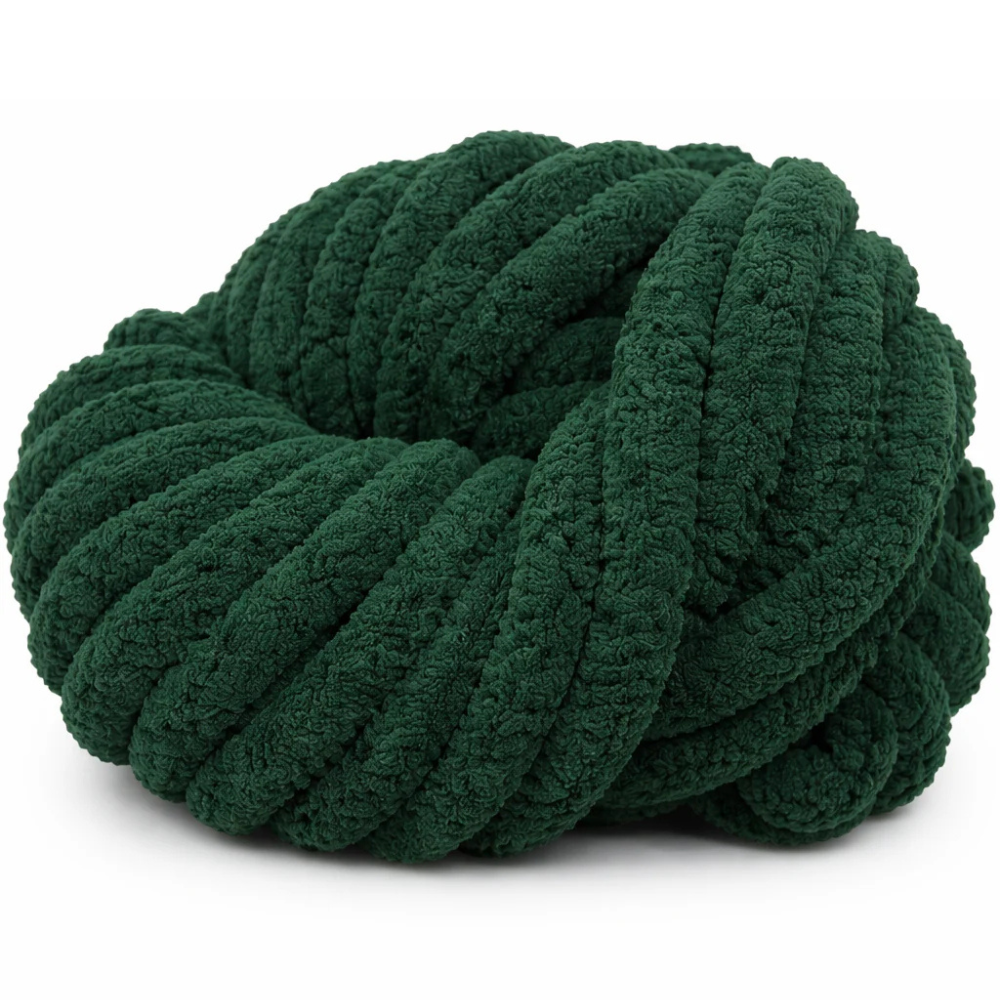 Midnight Teal - Super Jumbo Chunky Chenille Yarn (#7 Jumbo)