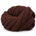 Mocha Brown - Super Jumbo Chunky Chenille Yarn (#7 Jumbo)