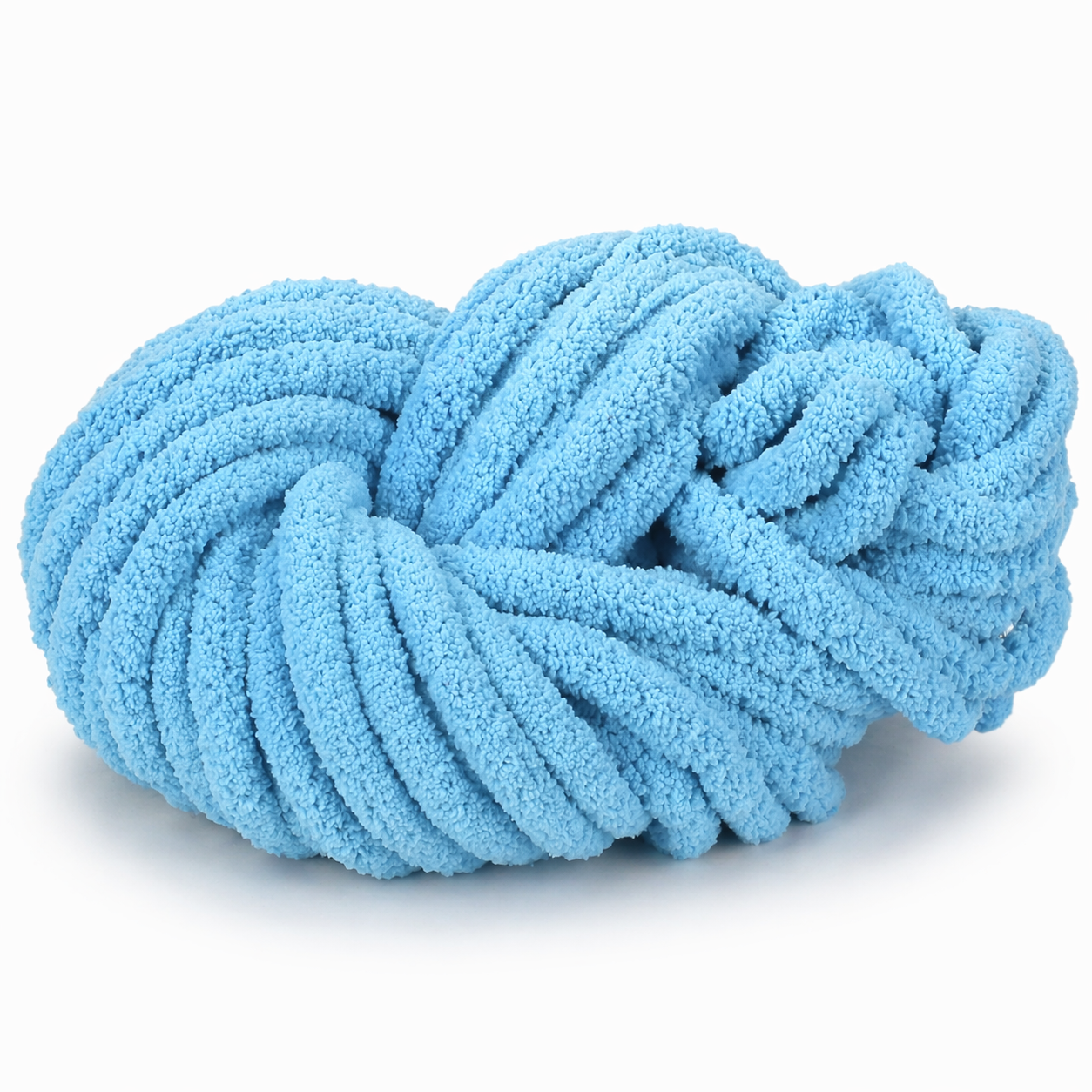 Bright Blue - Super Jumbo Chunky Chenille Yarn (#7 Jumbo)