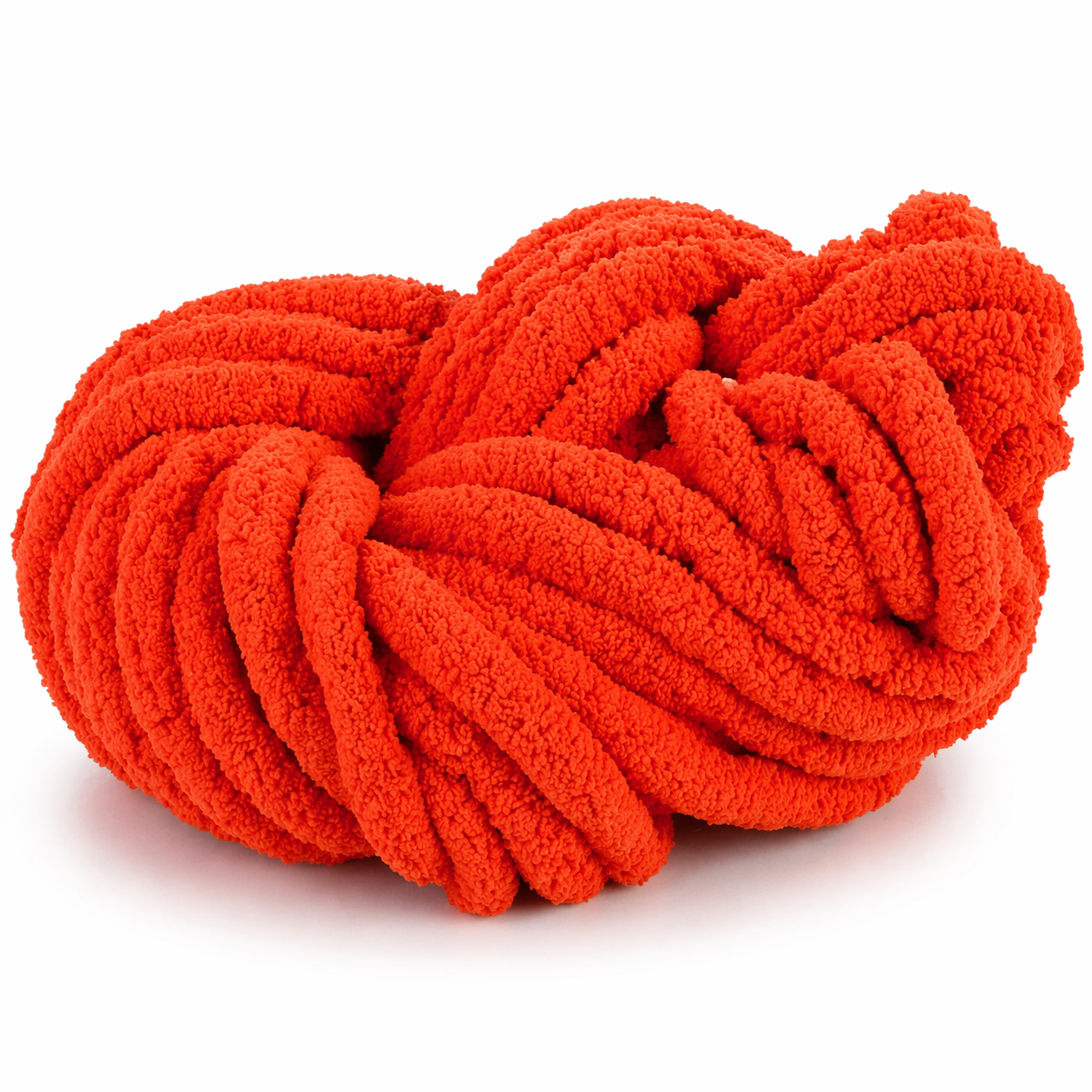 Sunset Red - Super Jumbo Chunky Chenille Yarn (#7 Jumbo)