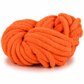 Bright Orange - Super Jumbo Chunky Chenille Yarn (#7 Jumbo)