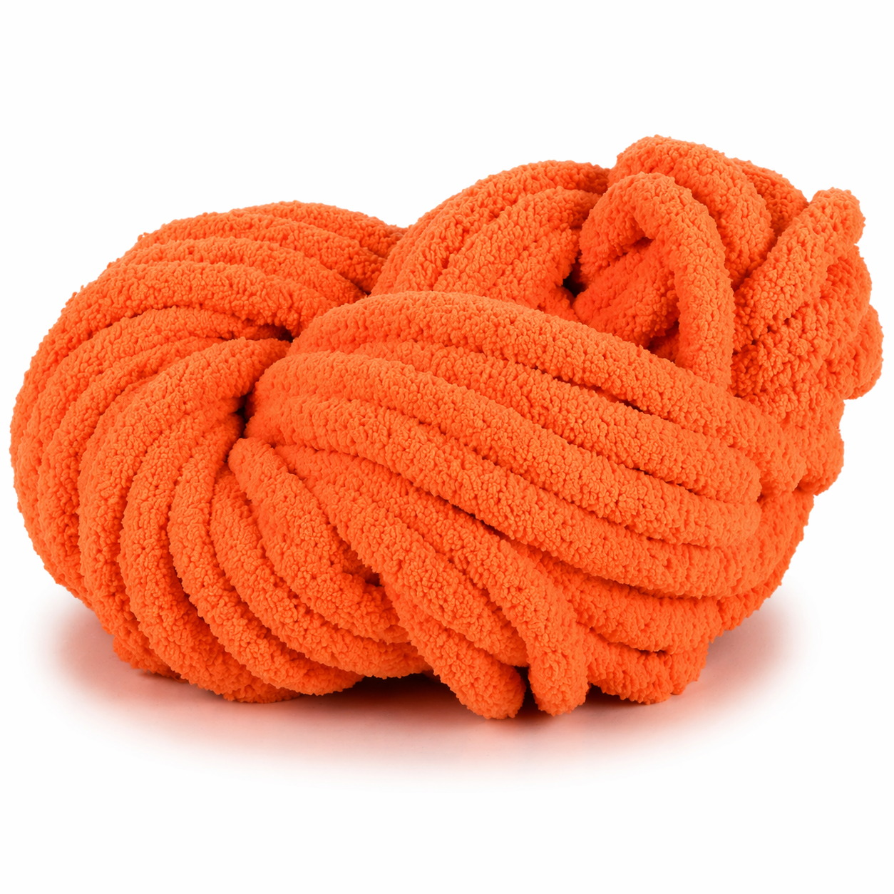 Bright Orange - Super Jumbo Chunky Chenille Yarn (#7 Jumbo)