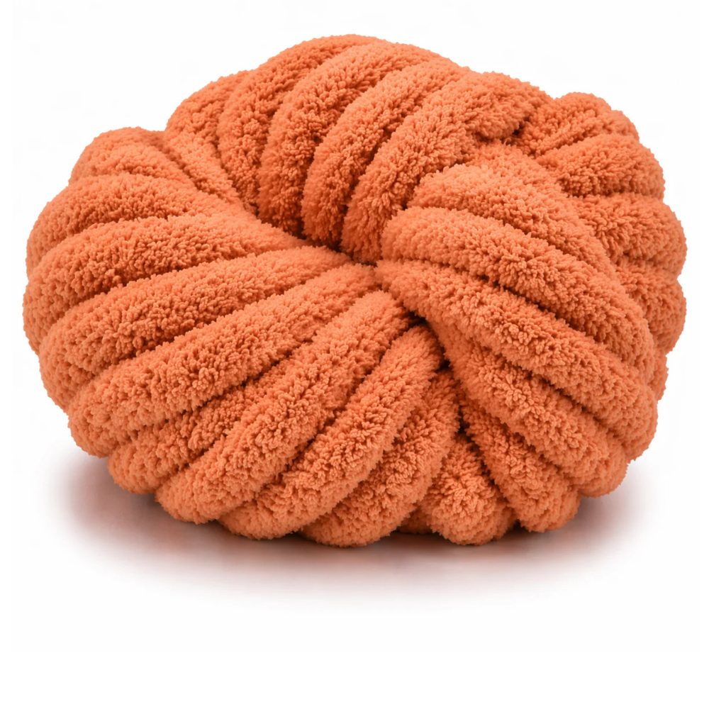 Burnt Orange - Super Jumbo Chunky Chenille Yarn (#7 Jumbo)