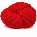Bright Red - #7 Super Chunky Chenille Yarn - 8.8oz / 28-29 Yards
