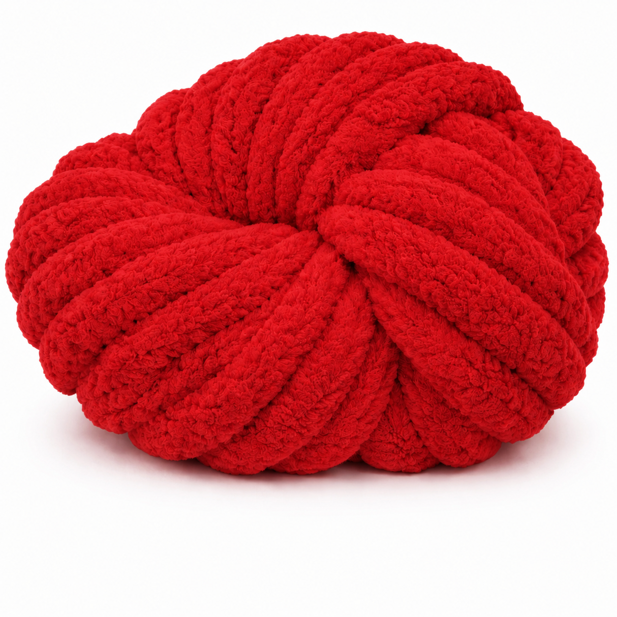 Bright Red - #7 Super Chunky Chenille Yarn - 8.8oz / 28-29 Yards