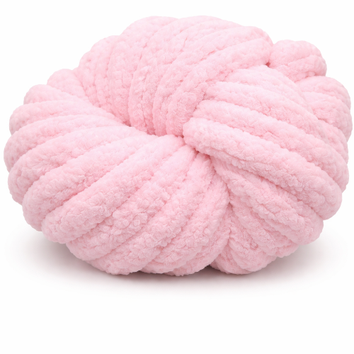 Baby Pink - Super Jumbo Chunky Chenille Yarn (#7 Jumbo)