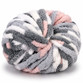 Blush Gray - Variegated Chunky Chenille Yarn (#7 Jumbo)