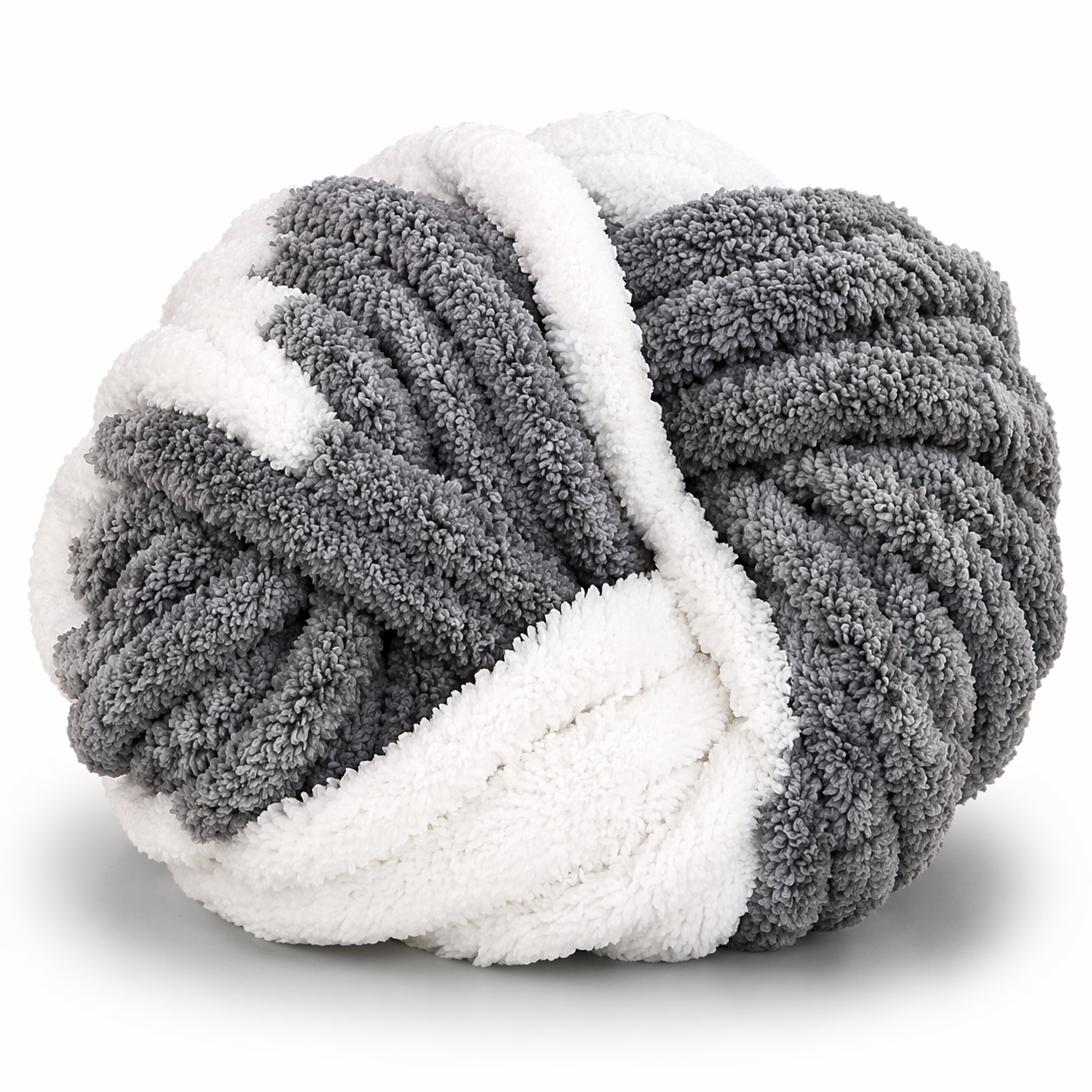 Gray Haven - Variegated Chunky Chenille Yarn (#7 Jumbo)