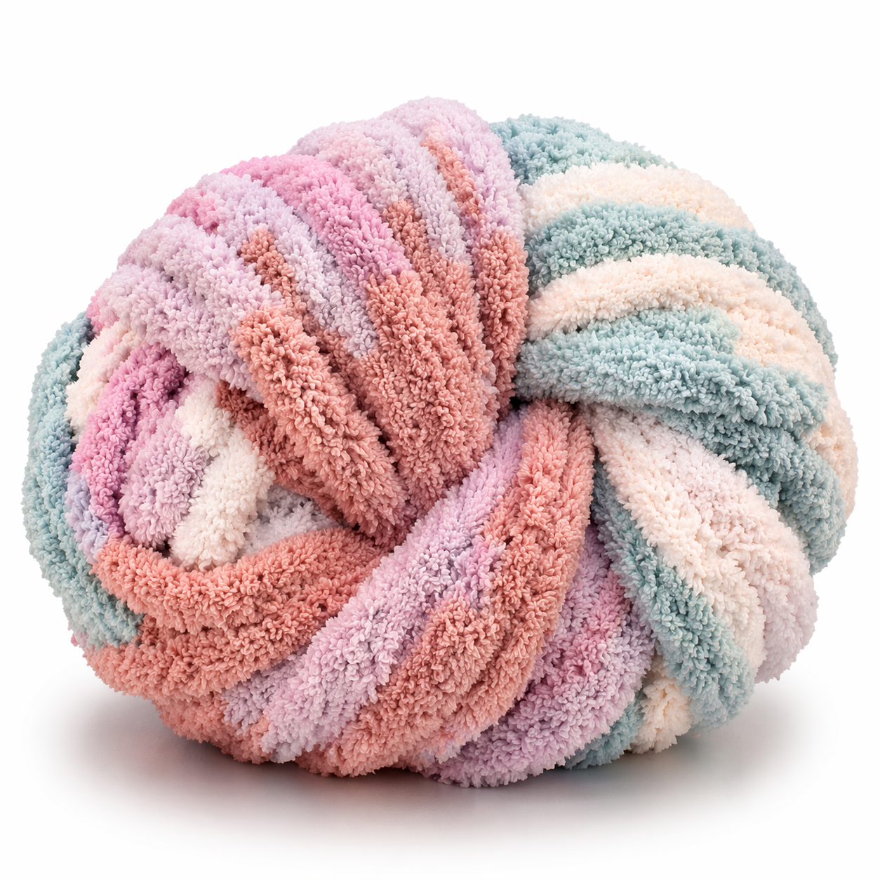 Dusty Rose - Variegated Chunky Chenille Yarn (#7 Jumbo)