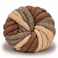 Caramel Latte - Variegated Chunky Chenille Yarn (#7 Jumbo)