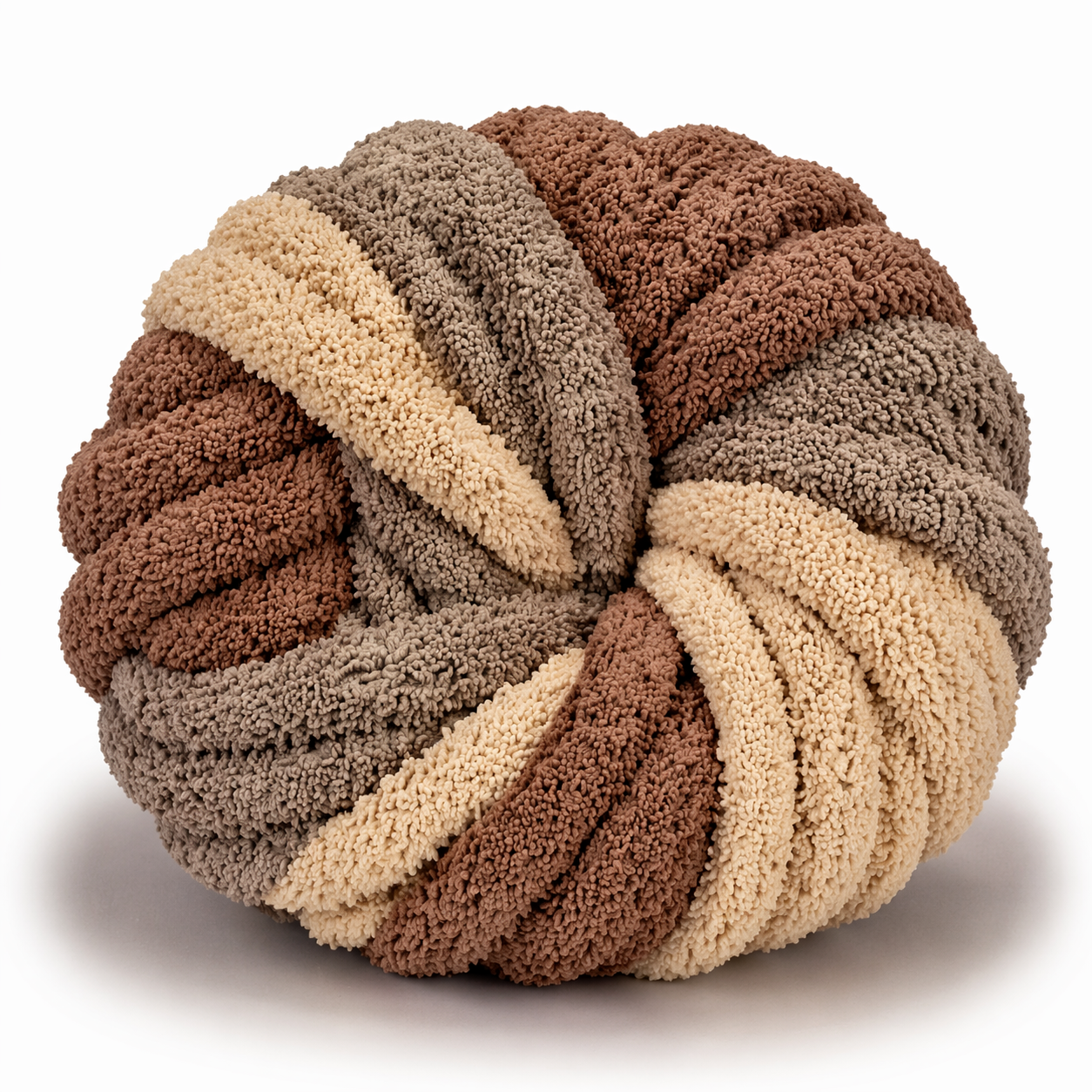 Caramel Latte - Variegated Chunky Chenille Yarn (#7 Jumbo)