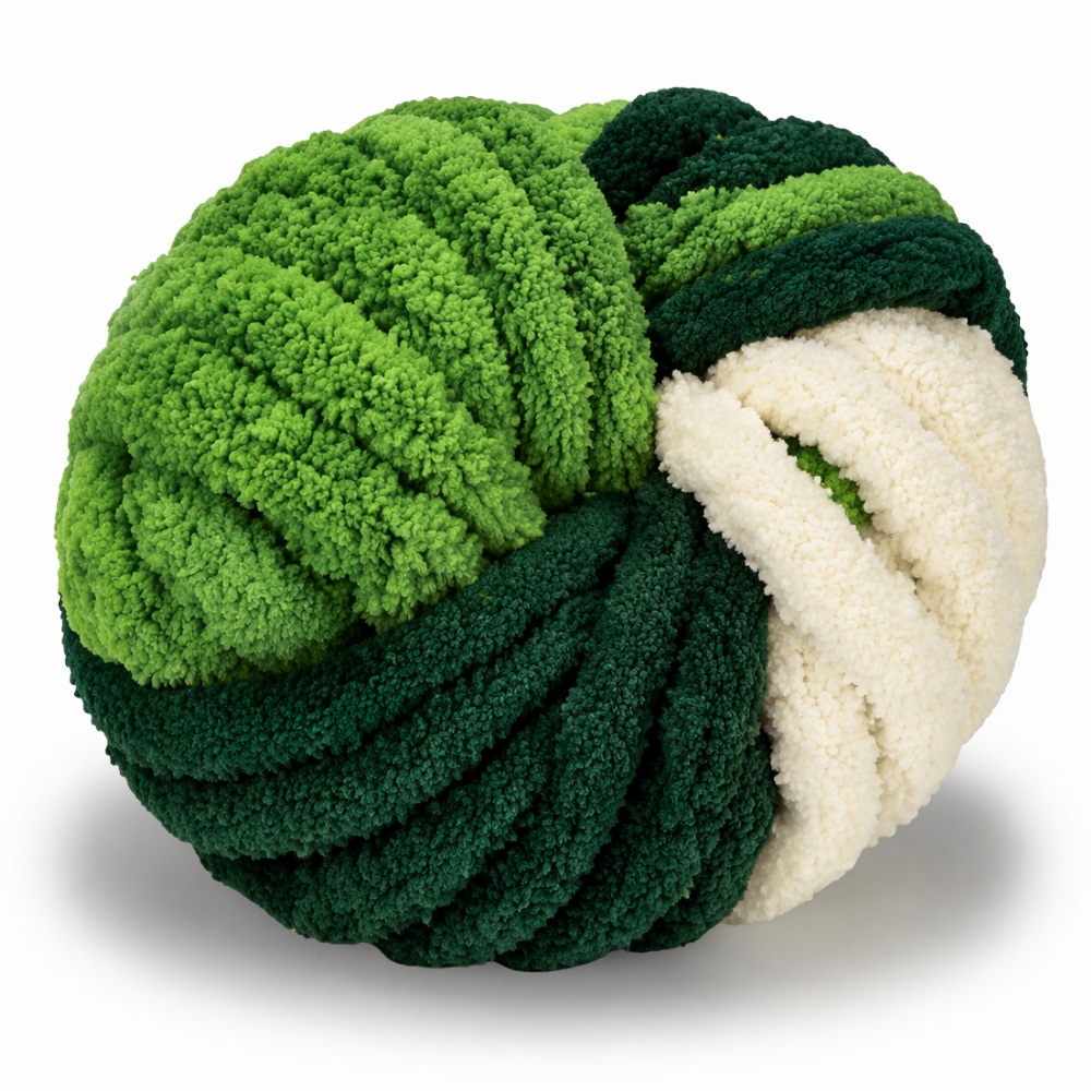 Evergreen - Variegated Chunky Chenille Yarn (#7 Jumbo)