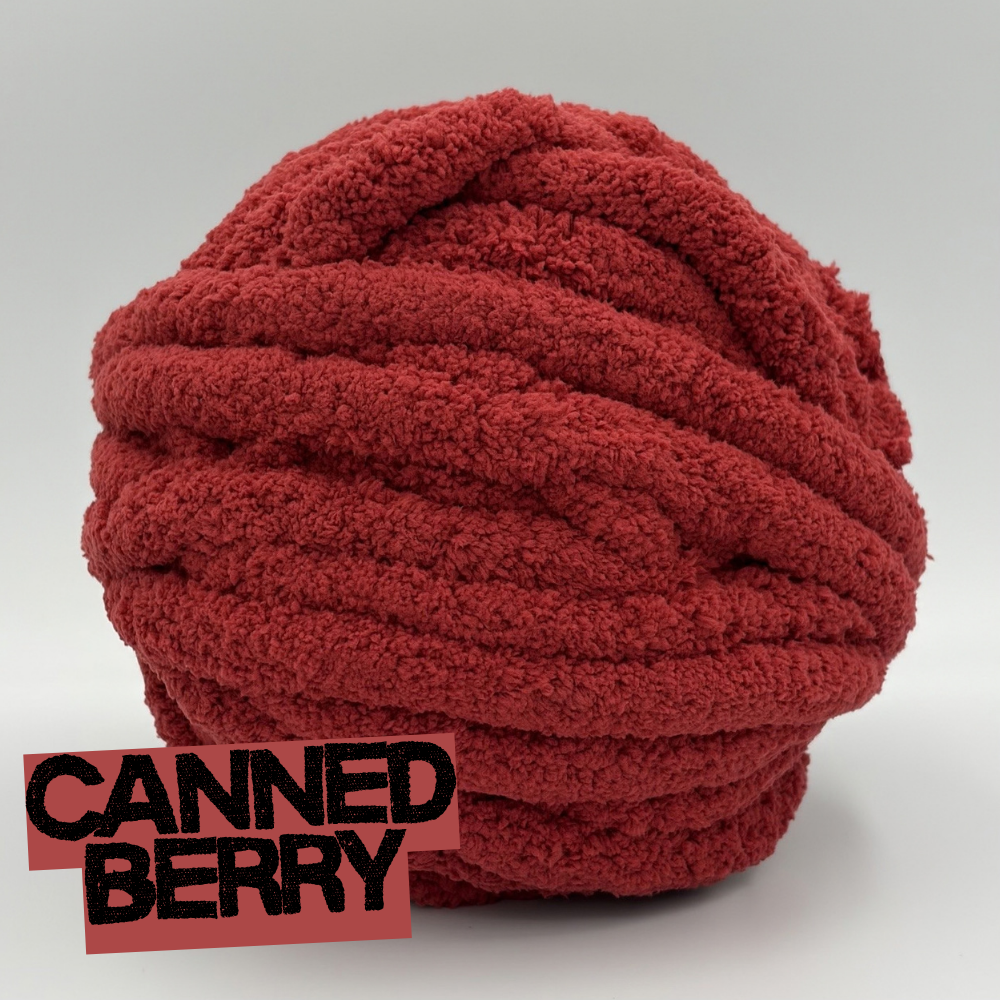Canned Berry - #7 Super Chunky Chenille Yarn - 8.8oz / 28-29 Yards