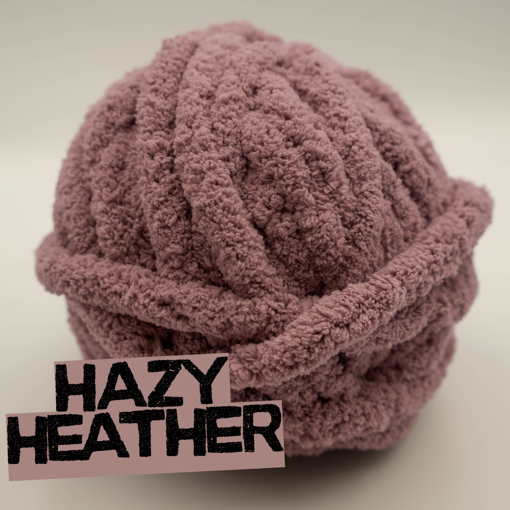 Hazy Heather  - #7 Super Chunky Chenille Yarn - 8.8oz / 28-29 Yards