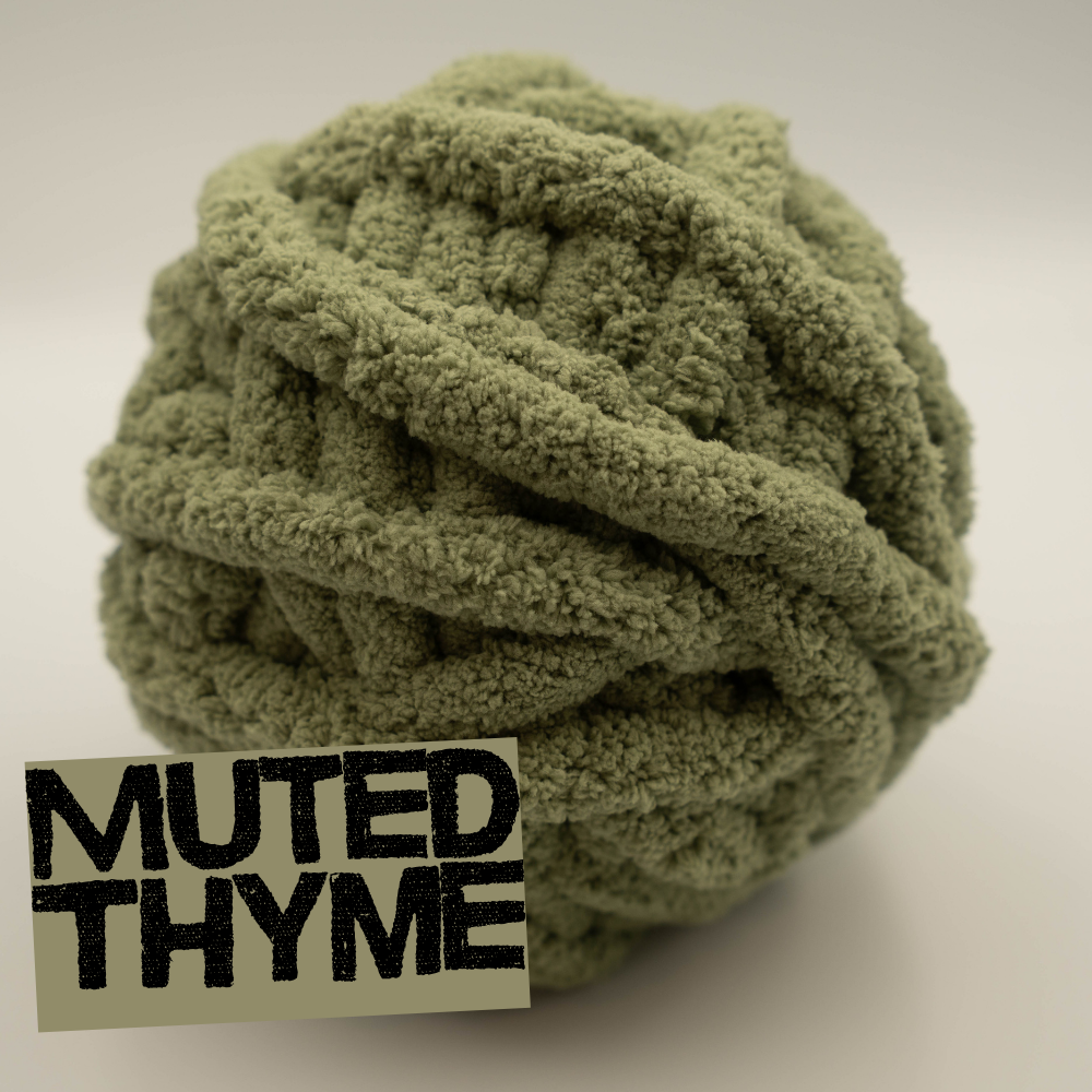 Muted Thyme  - #7 Super Chunky Chenille Yarn - 8.8oz / 28-29 Yards